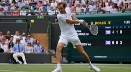 Daniil Medvedev počas Wimbledonu 2021.