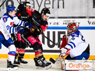 Slovenskí hokejisti podľahli Nemecku 1:3. 