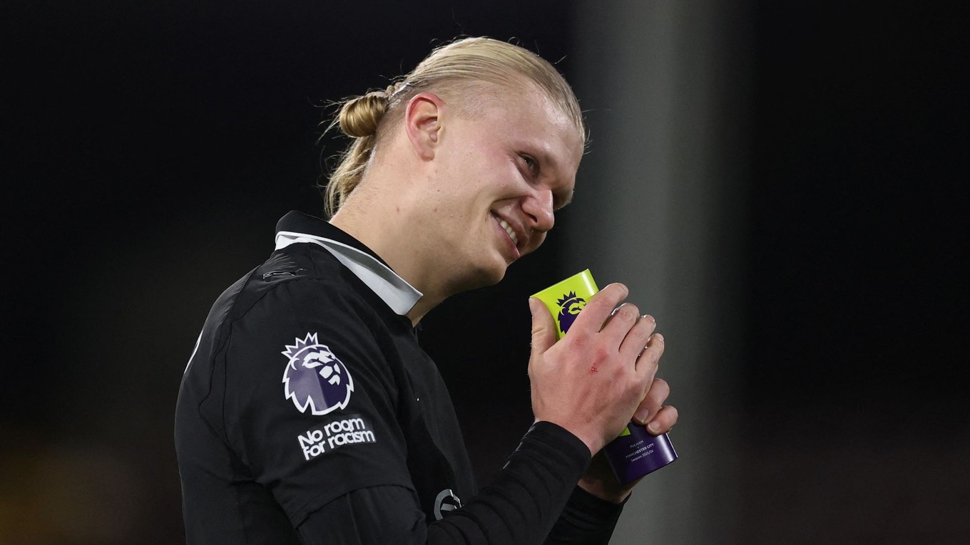 Útočník Manchestru City Erling Haaland strelil svoj 100. gól v Premier League. 