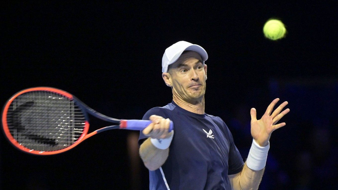Andy Murray na turnaji ATP v Bazileji 2023.