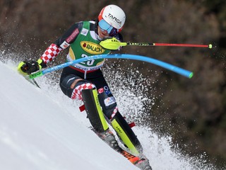 Zrinka Ljutičová počas finále SP v zjazdovom lyžovaní.