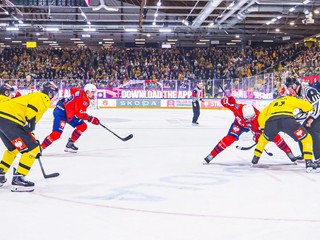 Momentka zo zápasu SaiPa Lappeenranta - HC Dynamo Pardubice