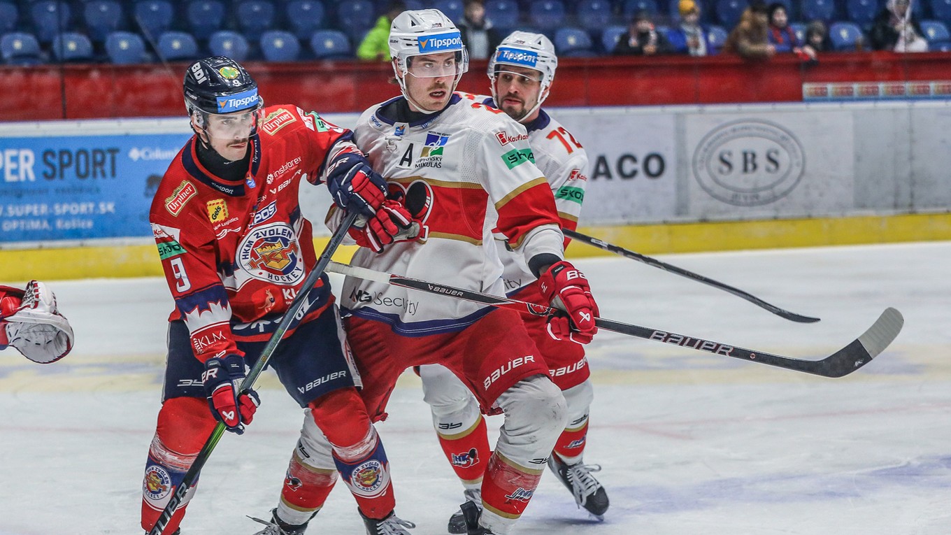 Momentka zo zápasu Zvolen - Liptovský Mikuláš