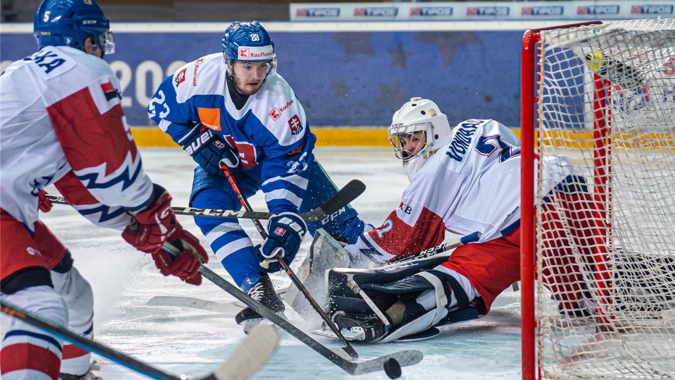 Momentka zo zápasu Slovensko U20 - Česko U20.