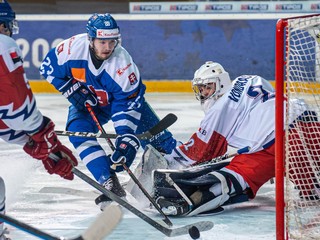 Momentka zo zápasu Slovensko U20 - Česko U20.