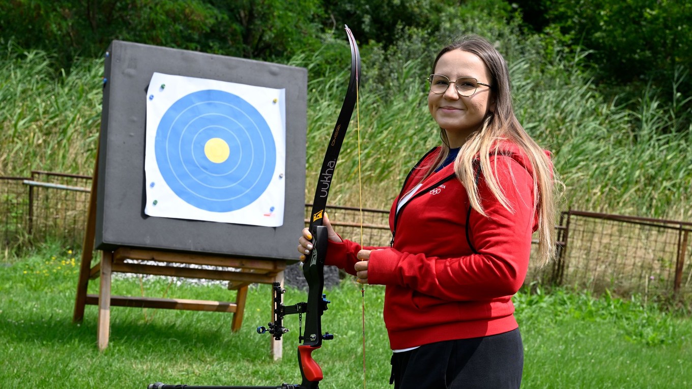 Na snímke slovenská lukostrelekyńa Denisa Baránková.