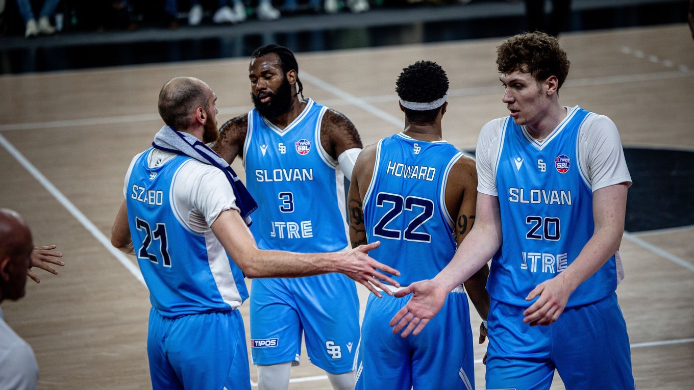 Basketbalisti Slovana Bratislava.