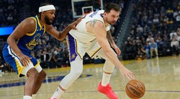 Luka Dončič v zápase s Golden State