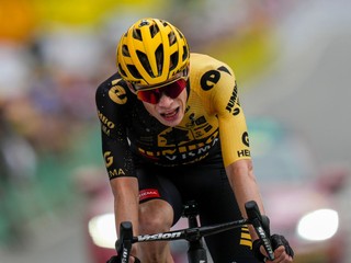 Jonas Vingegaard v závere 5. etapy Tour de France 2023.