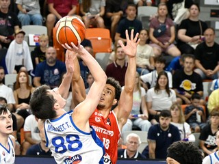 Timotej Malovec v zápase Slovensko - Švajčiarsko v predkvalifikácii MS 2027.