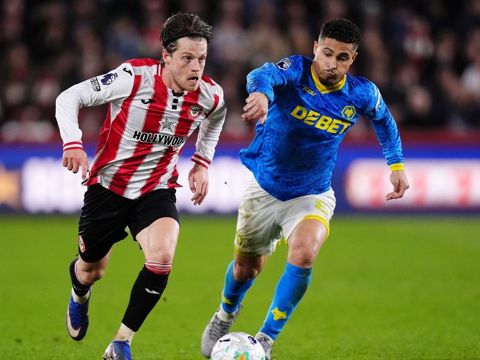 Momentka zo zápasu Brentford - Wolverhampton