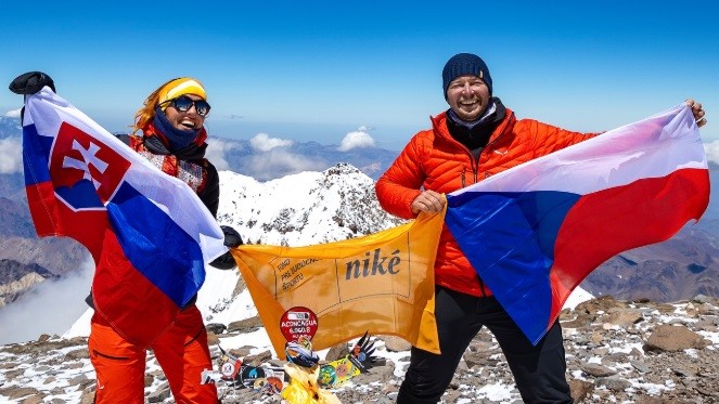 Lenka Polá
ková conquered Aconcagua, highest peak of South America