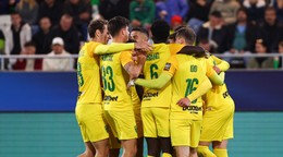 Radosť hráčov Žiliny z gólu v zápase futbalovej Niké ligy.