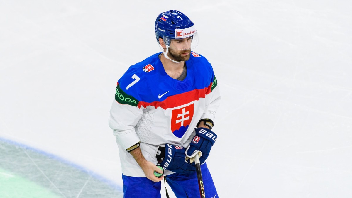 Mário Grman počas MS v hokeji 2025. 