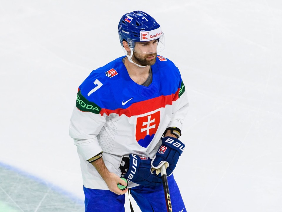 Mário Grman počas MS v hokeji 2025. 