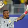 Brankár Curacaa Eloy Room sa raduje po remíze 0:0 s Ekvádorom.