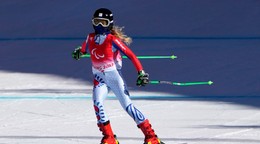 Alexandra Rexová počas kombinácie zrakovo znevýhodnených.