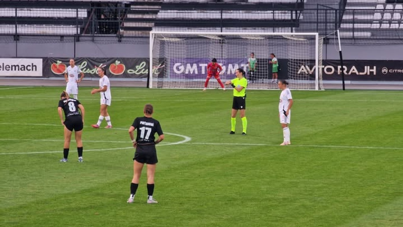 Momentka zo zápasu ŽNK Mura Murska Sobota - Spartak Myjava