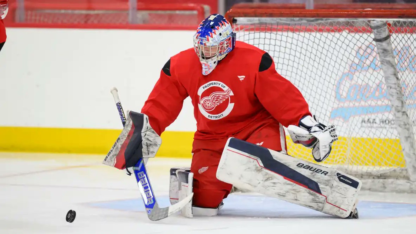 Michal Prádel v drese Detroitu