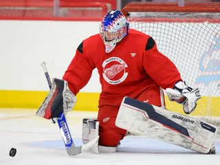 Michal Prádel v drese Detroitu