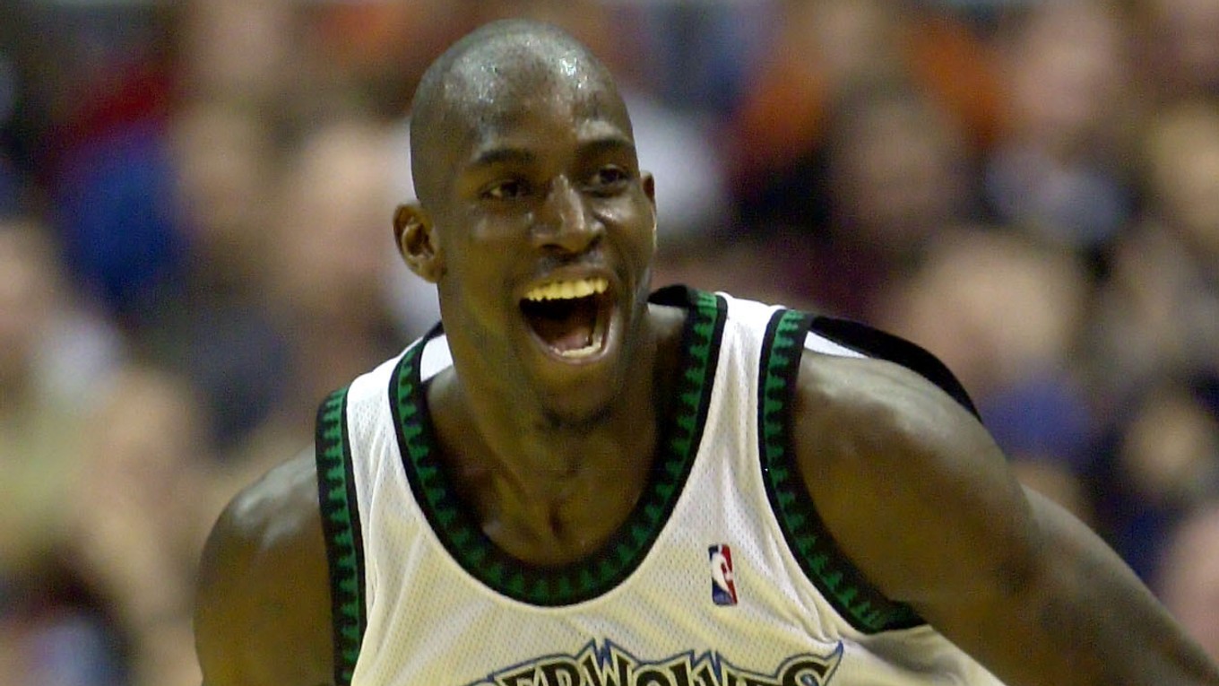 Kevin Garnett na snímke z roku 2003, keď hrával za Minnesotu Timberwolves.