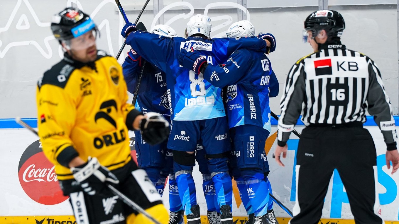 Momentka zo zápasu HC Kometa Brno - HC Verva Litvínov