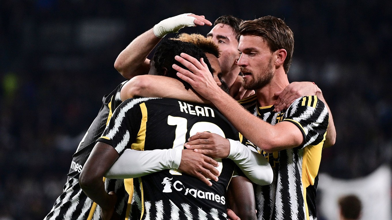 Radosť hráčov Juventusu Turín.