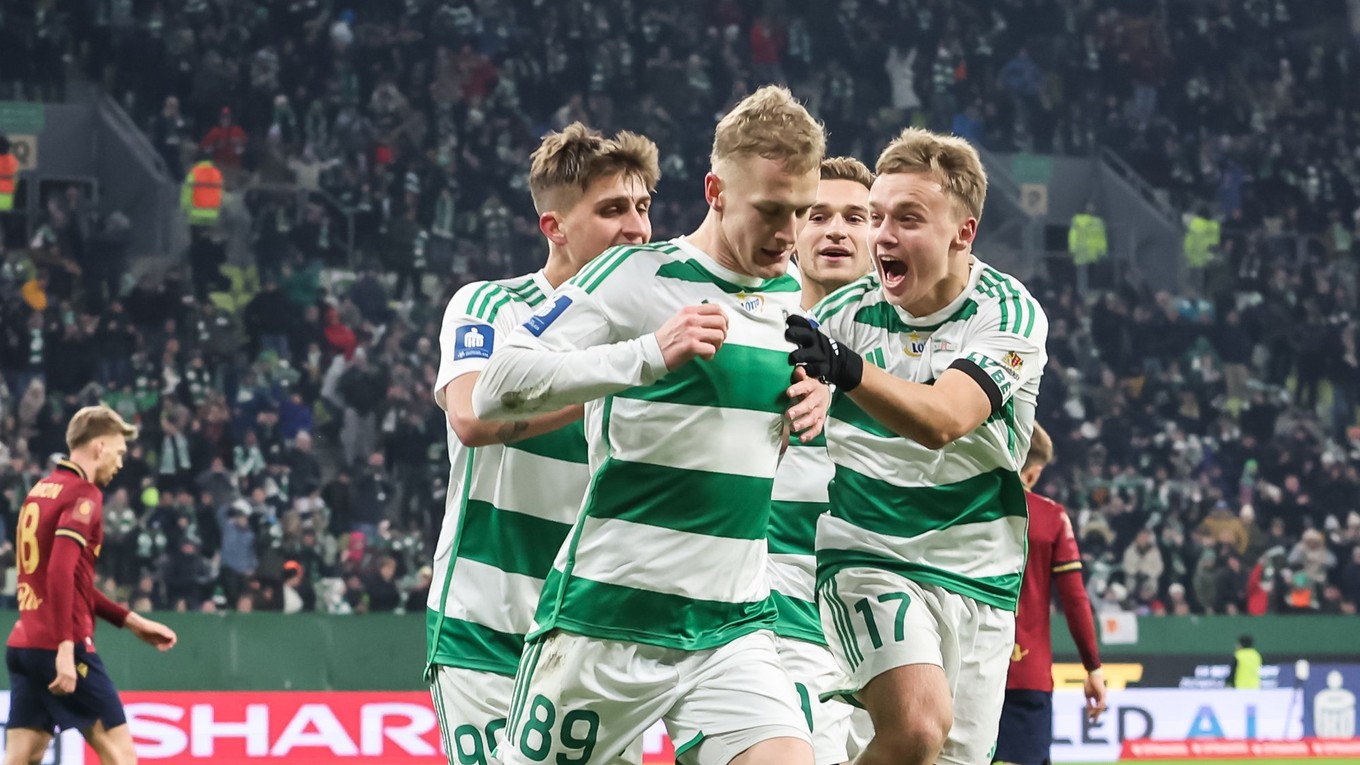 Tomáš Bobček sa teší po strelenom góle v drese klubu Lechia Gdaňsk.