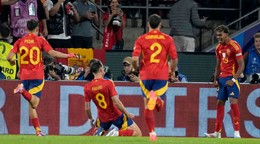 Futbalisti Španielska v osemfinále EURO 2024 proti Gruzínsku. 