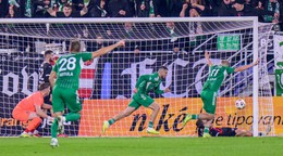 Na snímke druhá gólová akcia Prešova počas zápasu 14. kola futbalovej Niké ligy.