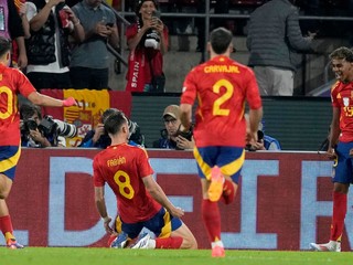 Futbalisti Španielska v osemfinále EURO 2024 proti Gruzínsku. 