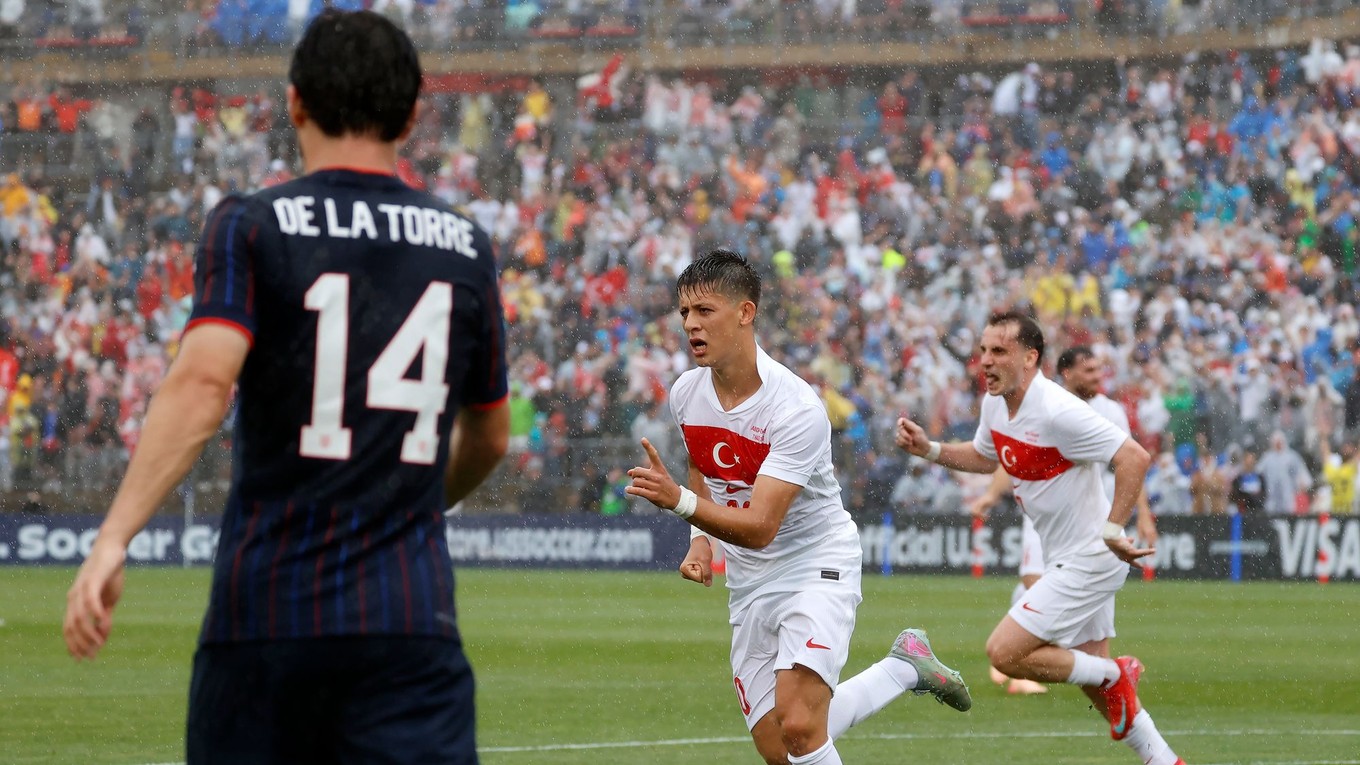 Momentka z prípravného zápasu USA - Turecko.