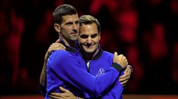 Novak Djokovič a Roger Federer