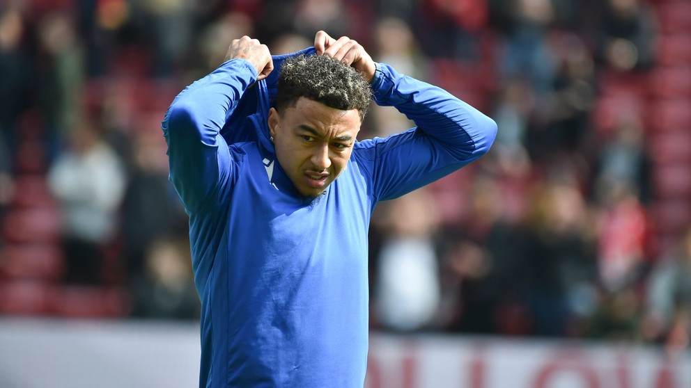 Jesse Lingard počas tréningu Nottingham Forest.