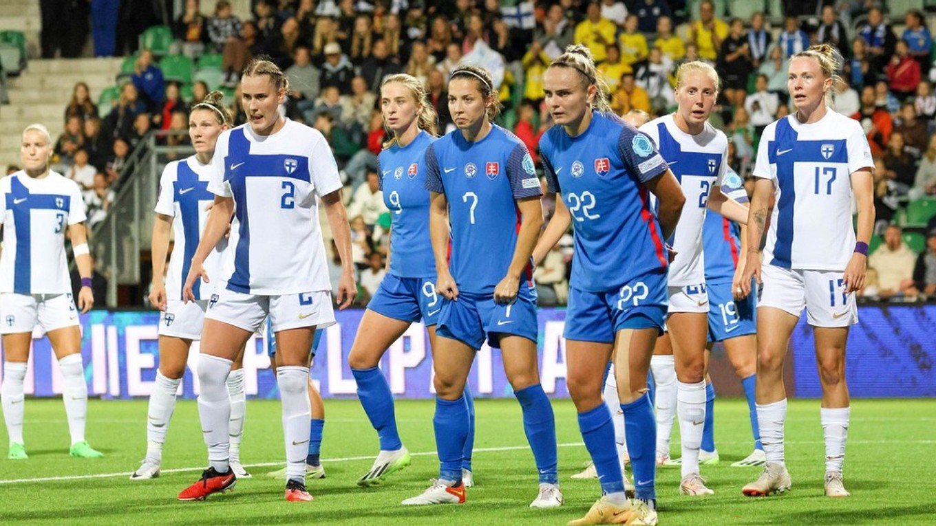 Fotka zo zápasu Fínsko - Slovensko z prvého zápasu Ligy národov.