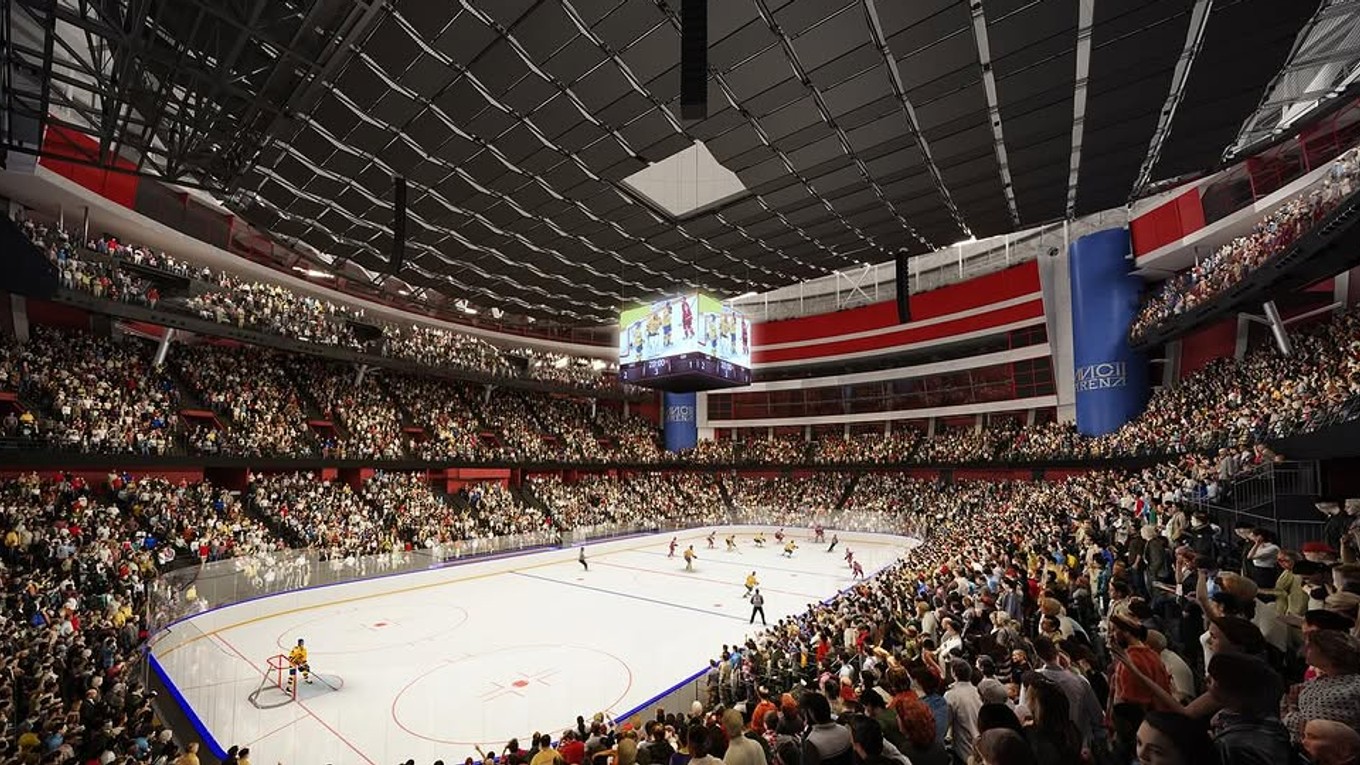 Dejisko MS v hokeji 2025 Avicii Arena v Štokholme.