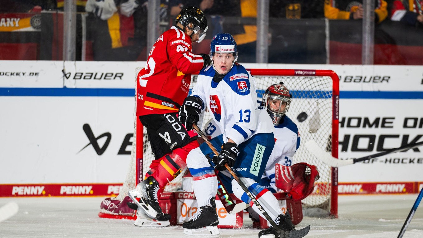 Momentka zo zápasu Slovensko - Nemecko