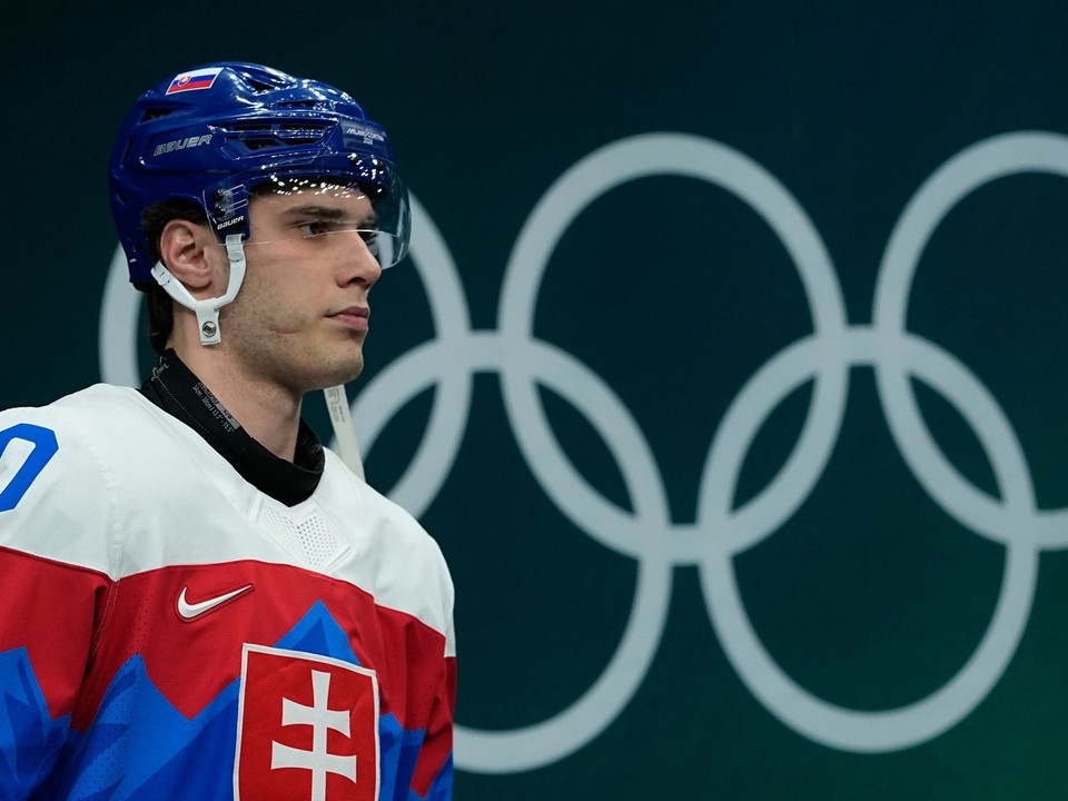 Juraj Slafkovský počas ZOH 2026 v Miláne.