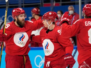 Ruskí hokejisti na ZOH 2022 v Pekingu.