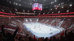 Návrh hokejovej arény v Pardubiciach.