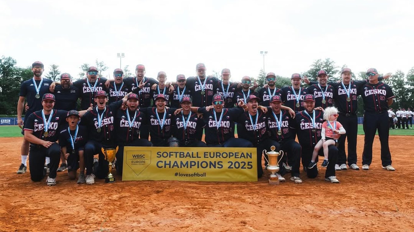 Českí reprezentanti vyhrali ME v softbale 2025.