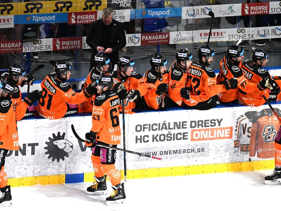 Gólová radosť hráčov Košíc 