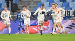 Kapitán Ružomberka Jan Hladík (uprostred) sa teší z gólu