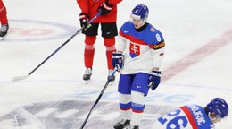 Michal Liščinský počas zápasu Slovensko - Švajčiarsko na MS U20 2026 v USA.