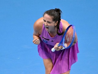 Viktória Hrunčáková sa teší z výhry proti.