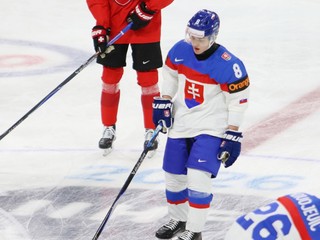 Michal Liščinský počas zápasu Slovensko - Švajčiarsko na MS U20 2026 v USA.