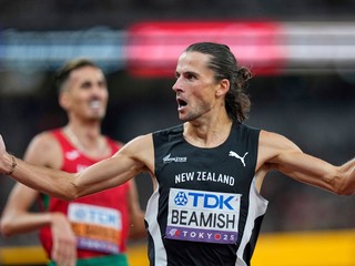 Geordie Beamish vyhral zlatú medailu v behu an 3000 m cez prekážky na MS v Tokiu 2025.