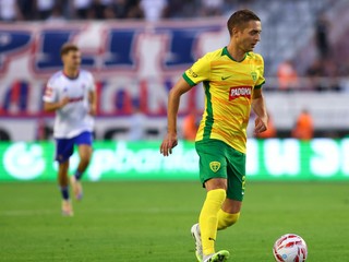 Na snímke hráč Žiliny Michal Faško počas prvého zápasu 1. predkola Európskej ligy (EL) medzi HNK Hajduk Split - MŠK Žilina v Splite.