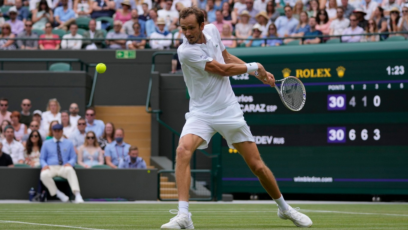 Daniil Medvedev počas Wimbledonu 2021.