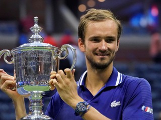 Daniil Medvedev po triumfe na US Open 2021.